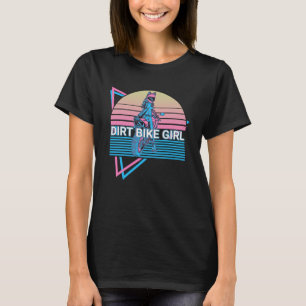 T-shirt Dirt Vélo Dirt Vélo Dirt Vélo Retro Dirt Vélo Girl