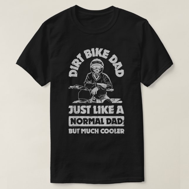 T-shirt Dirt Vélo Papa Motocross Enduro Motorcycle Sport F (Design devant)