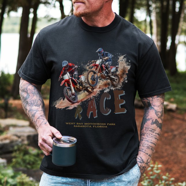 T-shirt Dirtbike Racing Motocross Race Park Texte (Créateur téléchargé)
