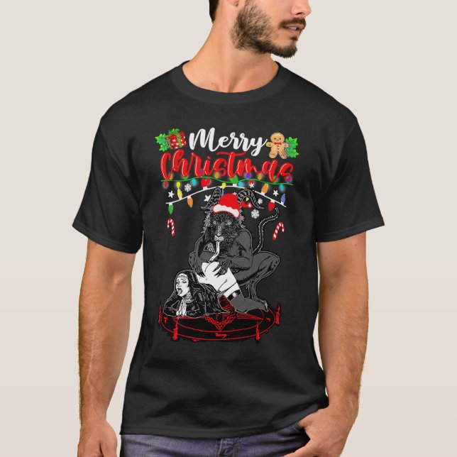 T-shirt Dirty Nun Satan Est Mon Papa Joyeux Noël (Devant)