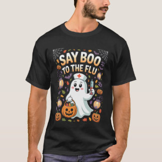 T-shirt Dis Halloween aux infirmières contre la grippe Cos