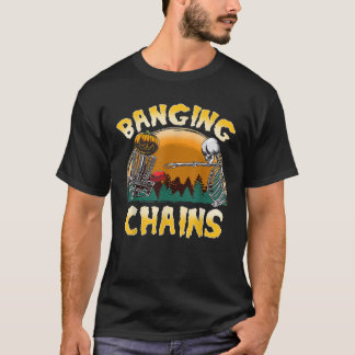 T-shirt Disc Golf Chaînes Qui Claquent Halloween Squelette