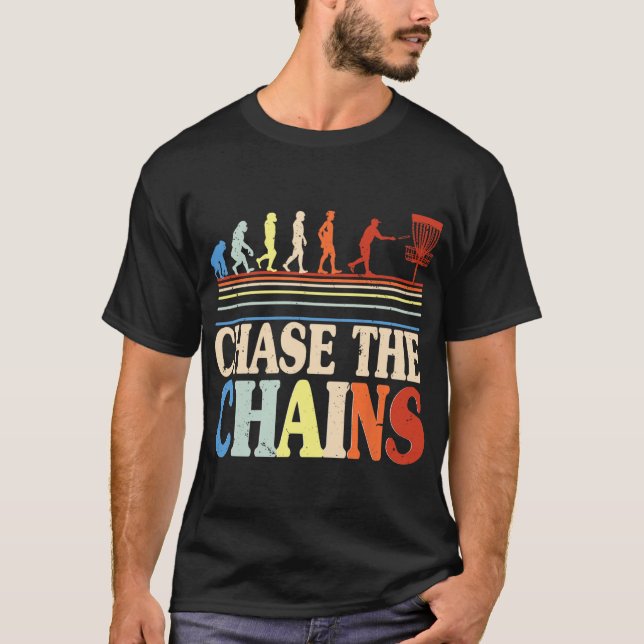 T-shirt Disc Golf Poursuite des Chaînes  (Devant)