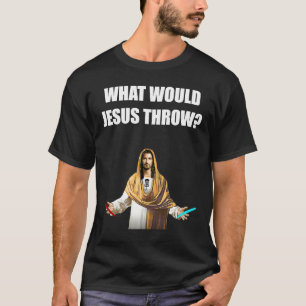 T-shirt Disc Golf Que Jésus Jeterait Frisbee Golf