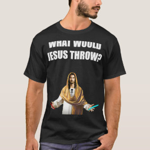 T-shirt Disc Golf Que Jésus Jeterait Frisbee Golf