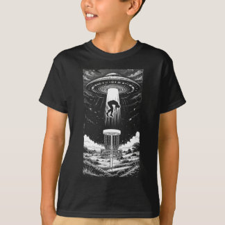 T-shirt Disc Golf Ufo Funny Flying Saucer Alien Abduction 