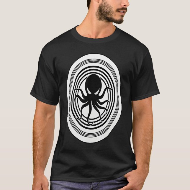 T-shirt Disc Golf Ultimate Freestyle Kraken Frisbee S (Devant)