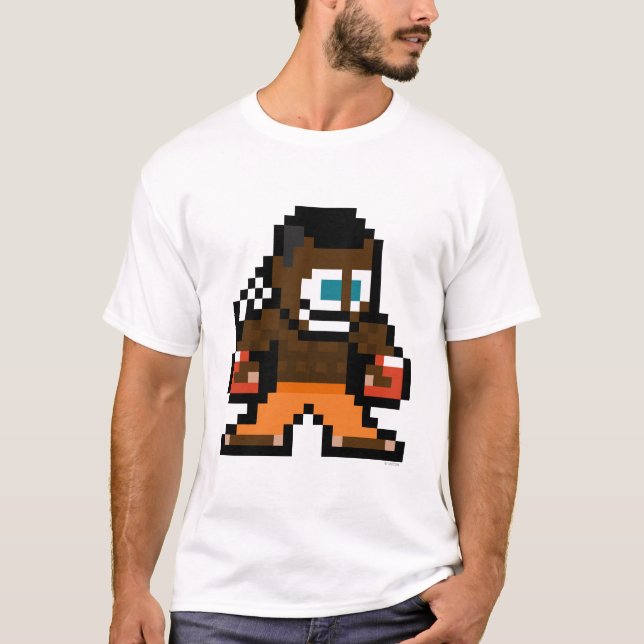 T-shirt disc-jockey à 8 bits (Devant)