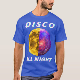 T-shirt Disco All Night Mirror ball Retro Vintage pour
