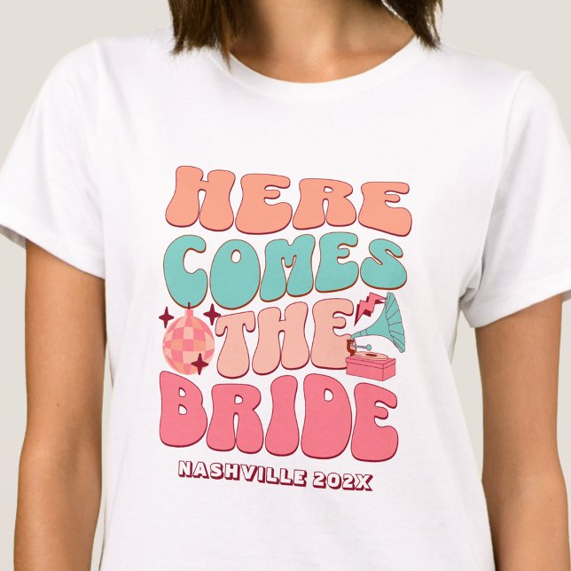 T-shirt Disco Bachelorette Party Retro 80's 70's Super (Créateur téléchargé)