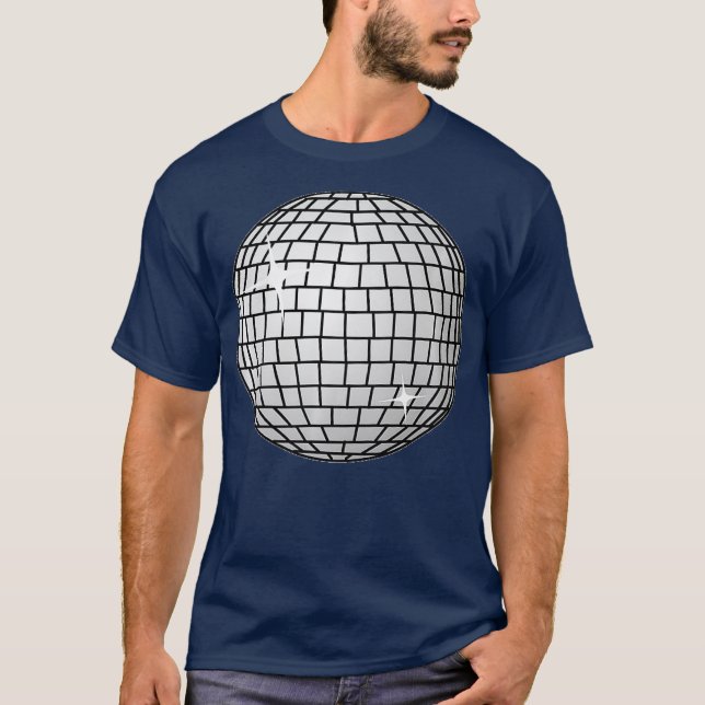 T-shirt Disco Ball 80s Dance Music Club Premium (Devant)