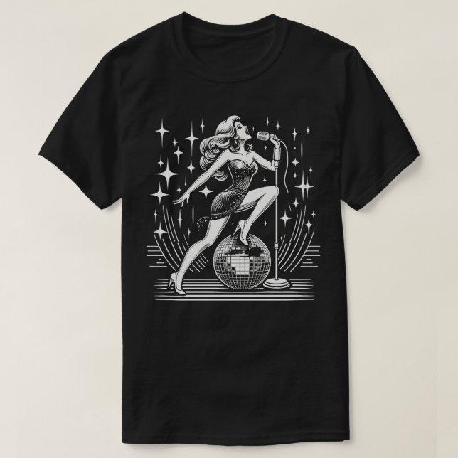 T-shirt Disco Ball Girl (Design devant)