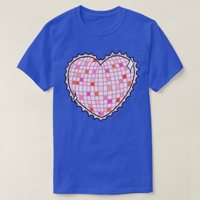 T-shirt Disco Ball Heart (Design devant)