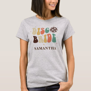 T-shirt Disco Bride Bachelorette Party Retro Personnalisé