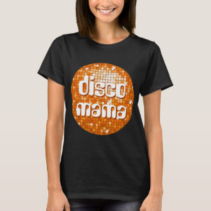 T-shirt "disco mama" noir Disco Tiles Orange