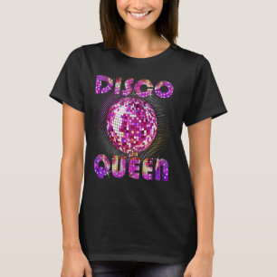 T-shirt Disco Queen Art Pour Femmes Filles Funk Musique Di