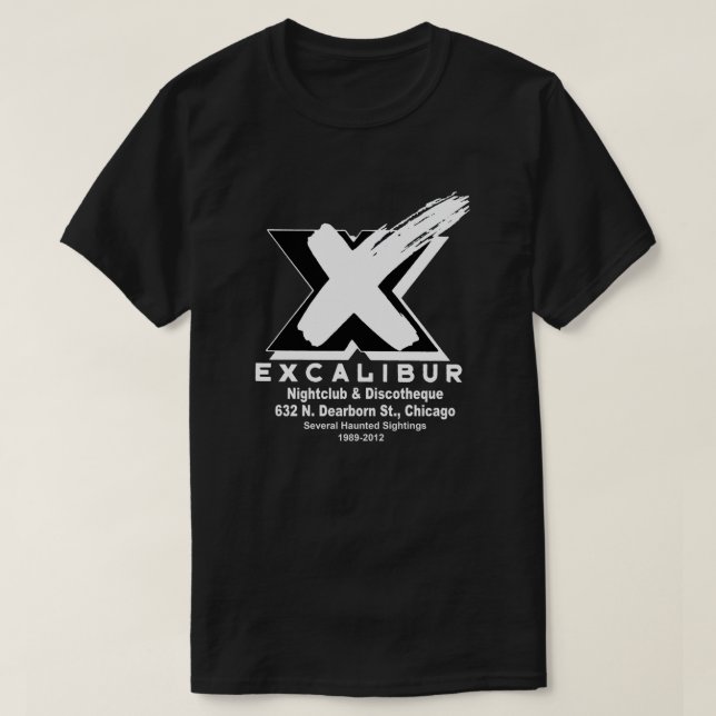 T-shirt Discothèque Excalibur (1989-2012) (Design devant)