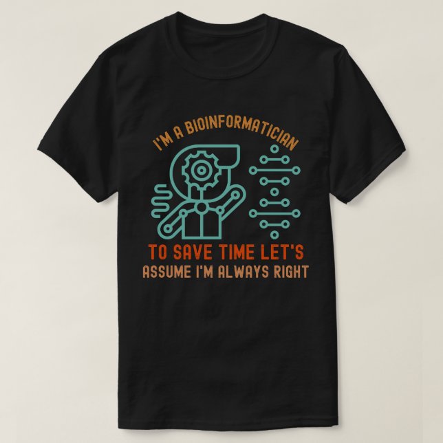 T-shirt Discours de bioinformatique, doctorat en bioinform (Design devant)