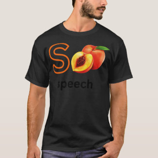 T-shirt Discours S Peach mignon orthophoniste