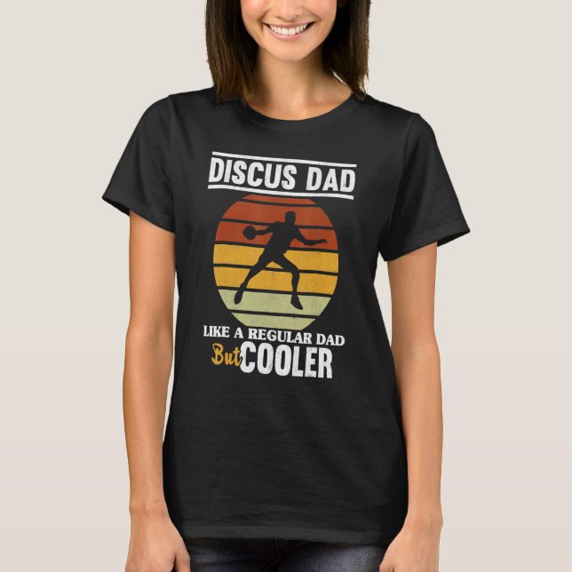 T-shirt Discus Dad Thrower Track And Field Father Throwing (Devant)