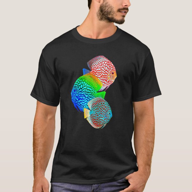 T-shirt Discus Fish Aquarium Propriétaires de réservoirs d (Devant)