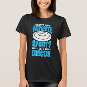 T-shirt Discus Lancer Favori Sport Player Disque Track Et