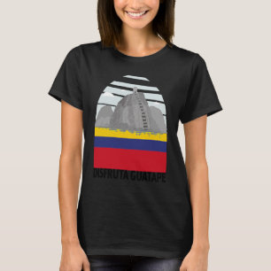 T-shirt Disfruta Guatape Colombie Skyline Silhouette Outli