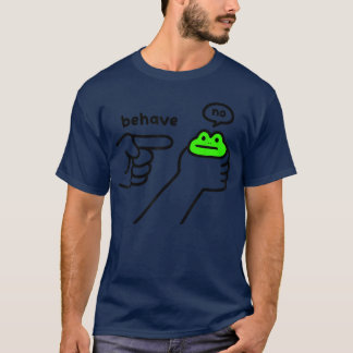 T-shirt Dishonest Frog Meme Behave No Funny Frog Meme Sayi