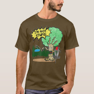 T-shirt Disk golf im pas stupide arbre