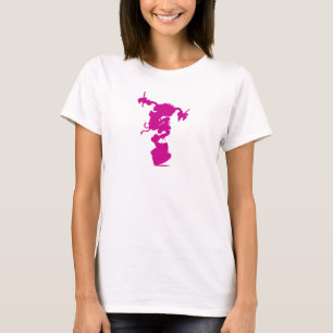 T-shirt Disney de tambour en silhouette d'animal rose