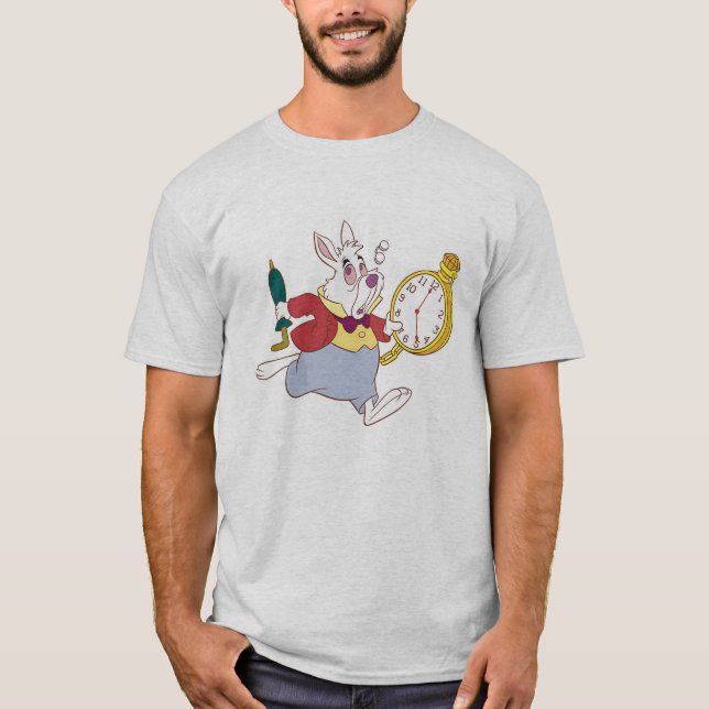 T-shirt Disney, le lapin blanc d'Alice au pays des merveil (Devant)