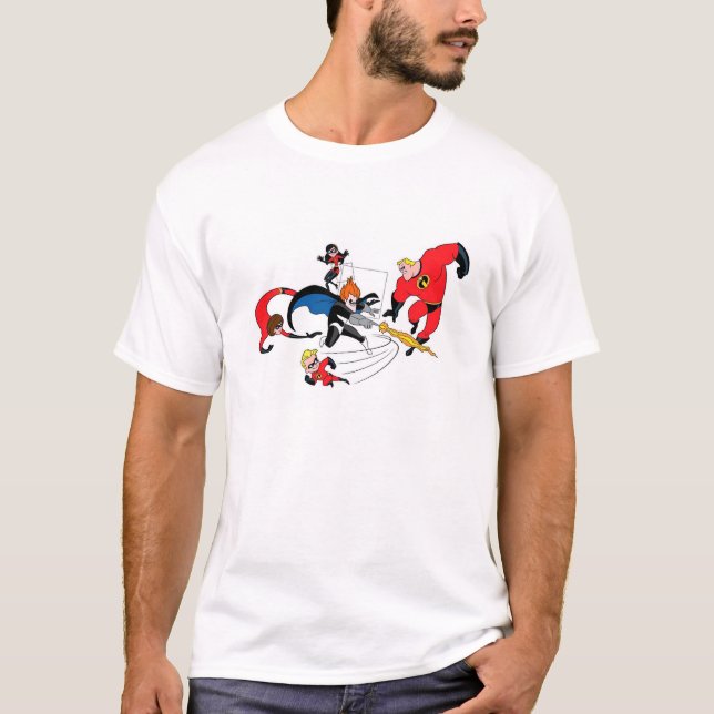 T-shirt Disney, le syndrome de combat familial des incroya (Devant)