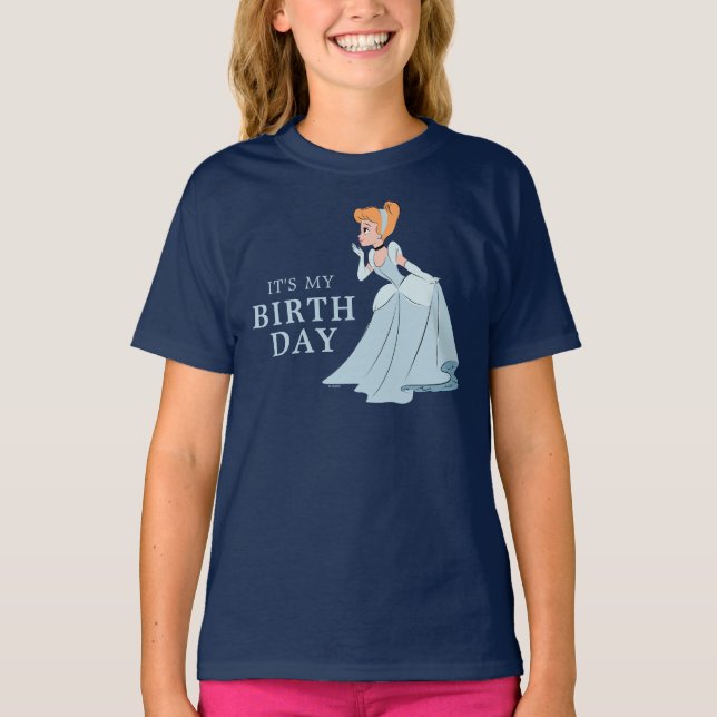T-shirt Disney Princess Cinderella l Girls Anniversaire (Devant)