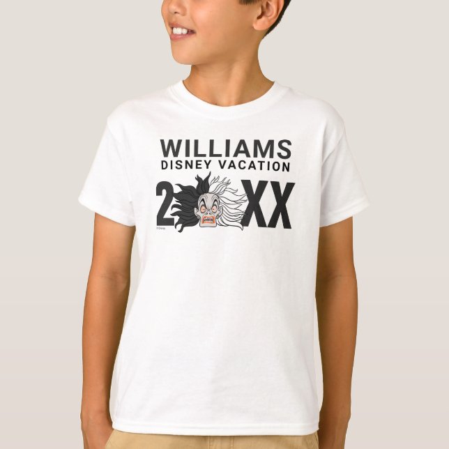 T-shirt Disney Villains - Cruella De Vil | Vacances en fam (Devant)