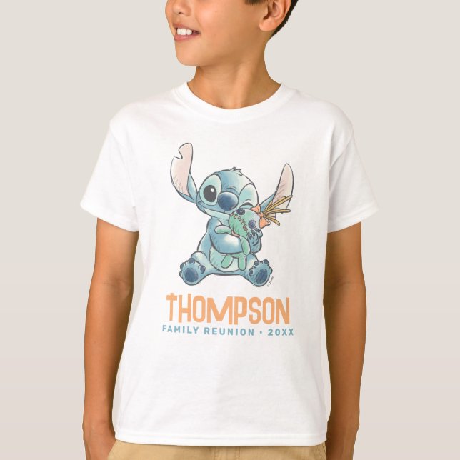 T-shirt Disney's Stitch Tropical Family Reunion - Custom (Devant)