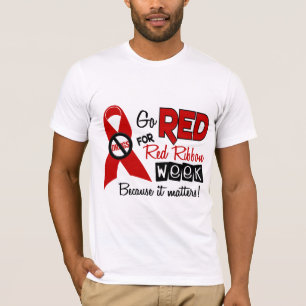T-shirt Disparaissent le rouge pour la semaine rouge de