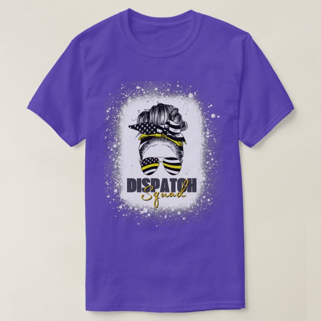 T-shirt Dispatcher 911 femmes chatoyante bun drapeau améri (Design devant)