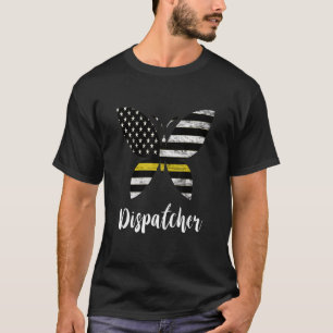 T-shirt Dispatcher Usa America Drapeau Butterfly Freedom 9