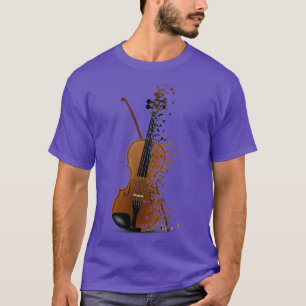 T-shirt Dispersion Violon Aquarelle Art