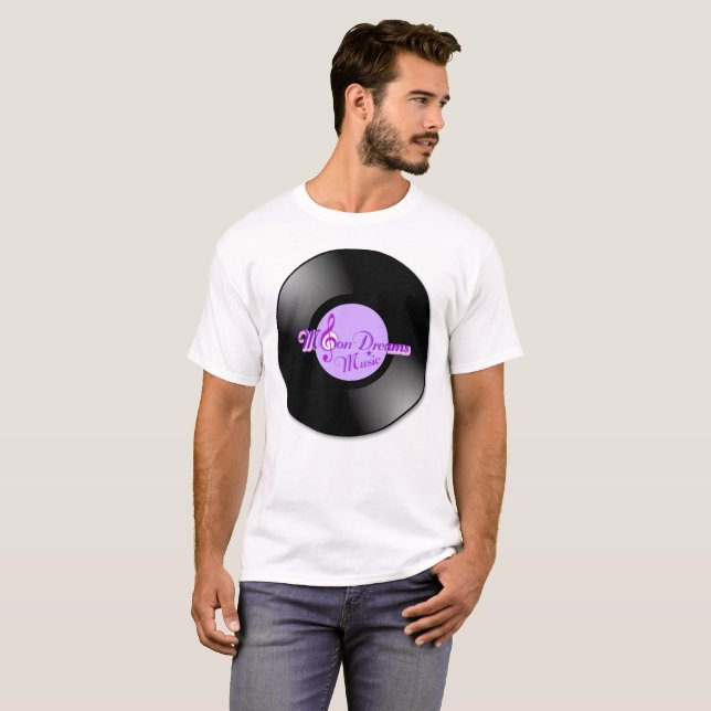T-shirt Disque de logo de musique de MoonDreams (Devant entier)