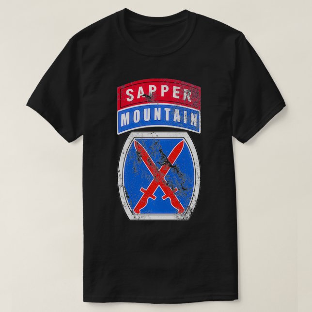 T-shirt Disque d'onglets de la division 10th Mountain (MTN (Design devant)