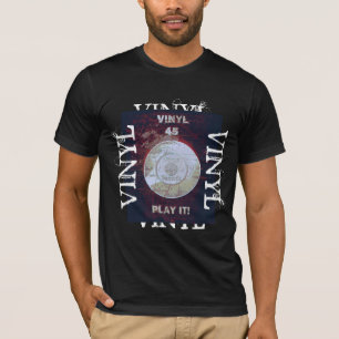 T-shirt Disque du VINYLE 45 t/mn (rouge foncé)