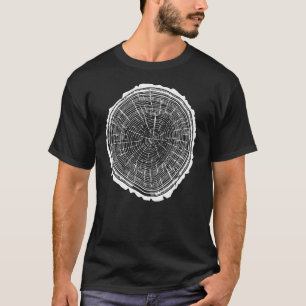 T-shirt Disque en bois avec écorce