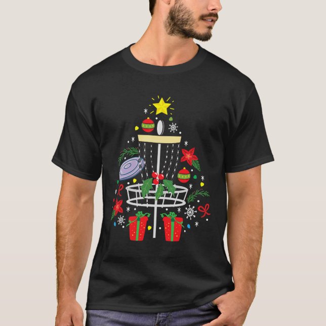 T-shirt Disque Golf Frisbee Arbre de Noël Arbre de Noël Fu (Devant)