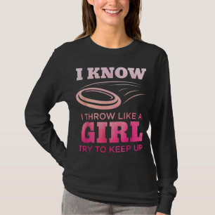 T-shirt Disque Golf Girl Funny Disque Golfing Lecteur Gif