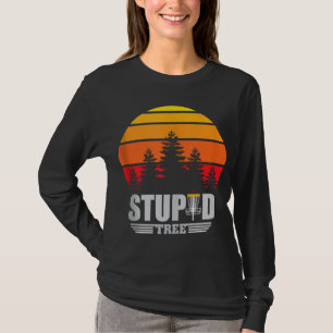 T-shirt Disque Golf Panier Stupid Arbre Frisbee Vintage Re