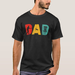 T-shirt Disque Golf Papa Fête des pères Vintage Sports Dis