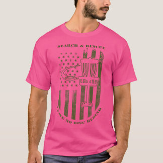 T-shirt Disque Golf Secourt de recherche Ne laisser aucun 