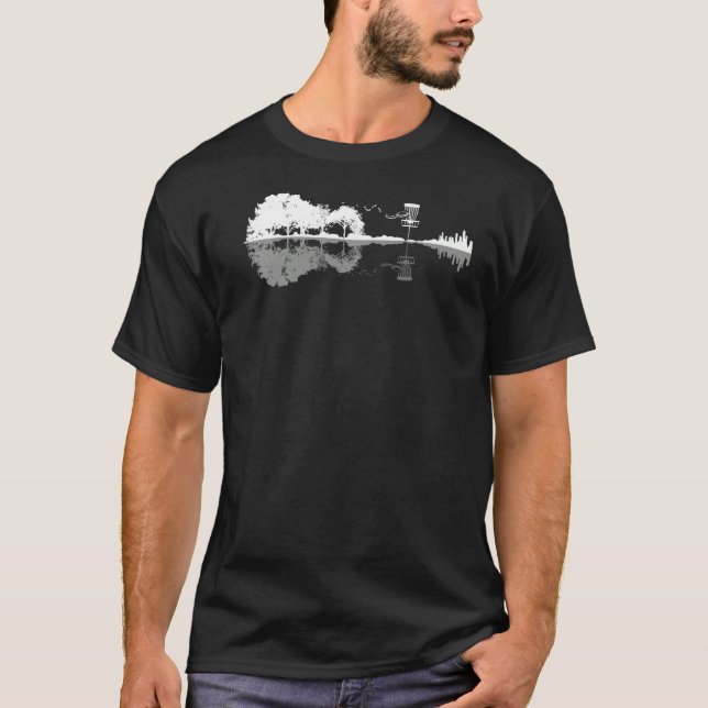 T-shirt Disque Golf Sunset Guitare Guitariste Joueur de go (Devant)