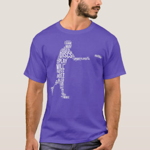 T-shirt Disque Golf Termes Word Cloud Drôle cadeau pour Di